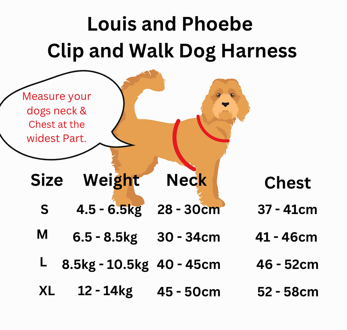 Louis & Phoebe- Click and walk Harness -Baby Pink