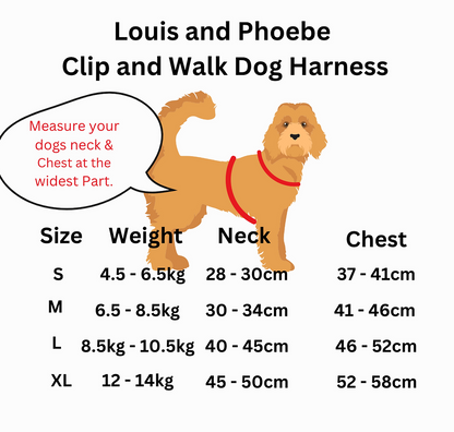 Louis & Phoebe- Click and walk Harness -Baby Pink